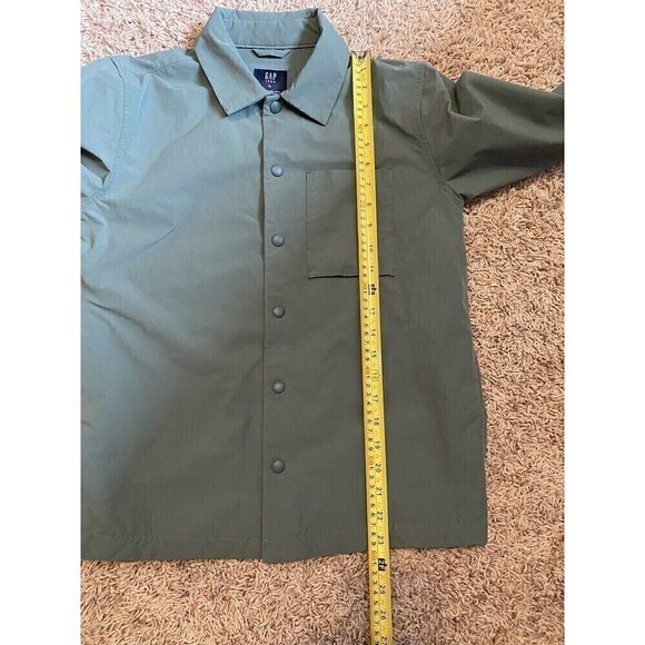 GAP Teen Windbreaker Size XL Full Zip Up Jacket Long Sleeves Green Quick Dry - Picture 6 of 9